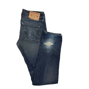 True Religion Texas Jack Made in USA Jeans Men’s 30X36 Heavy Distressed